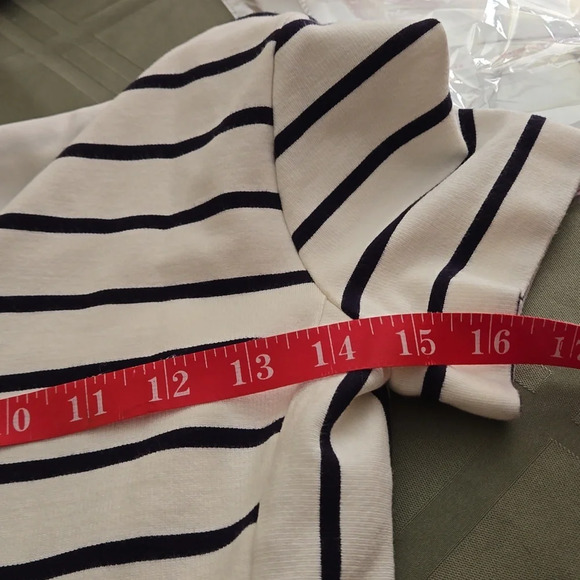 Banana Republic White & Black Striped Pencil Dress size 4 - Picture 9 of 11